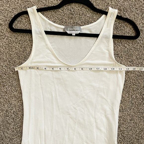 Max Mara White Sleeveless Blouse Size Medium - Picture 7 of 7